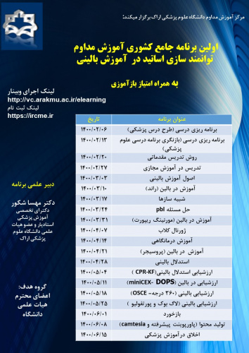 دوره های آموزش مداوم جهت اعضای محترم هیات علمی دانشگاه