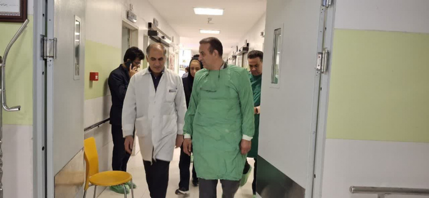 بازدید دکتر جواد نظری رییس دانشگاه علوم پزشکی اراک از اورژانس پرتوی، سوانح و سوختگی در شب چهارشنبه آخر سال