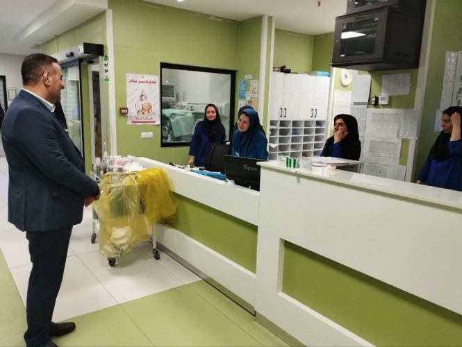 بازدید شبانه و سرزده رئیس دانشگاه علوم پزشکی اراک از بیمارستان سینا رضایی آشتیانی