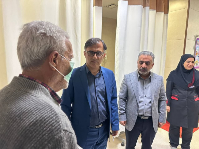 بازدید جانشین رییس دانشگاه علوم پزشکی اراک در ستاد نوروزی از بیمارستان سینا اراک
